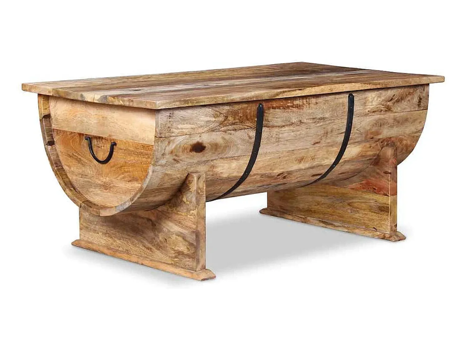 Mesa De Centro* Mesa de centro | Mesa de apoio madeira de mangueira maciça 88x50x40 cm Castanho