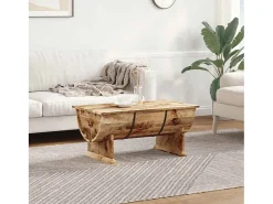 Mesa De Centro* Mesa de centro | Mesa de apoio madeira de mangueira maciça 88x50x40 cm Castanho
