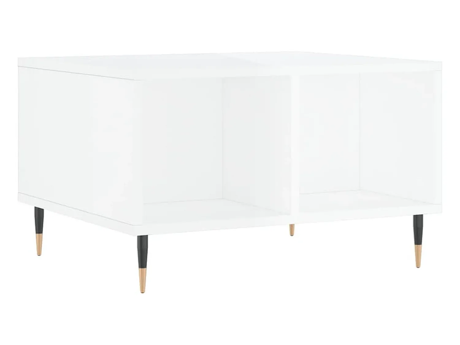 Mesa de centro | Mesa de apoio 60x50x36.5 cm derivados madeira brilhante^ Mesa De Centro