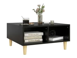 Clearance Mesa de centro | Mesa de apoio 60x60x30 cm contraplacado Preto