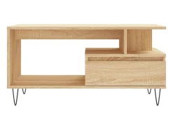 Mesa De Centro* Mesa de centro | Mesa de apoio 90x49x45 cm derivados de madeira carvalho sonoma Castanho