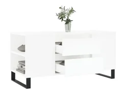 Hot Mesa de centro | Mesa de apoio 102x44.5x50 cm derivados de madeira Branco