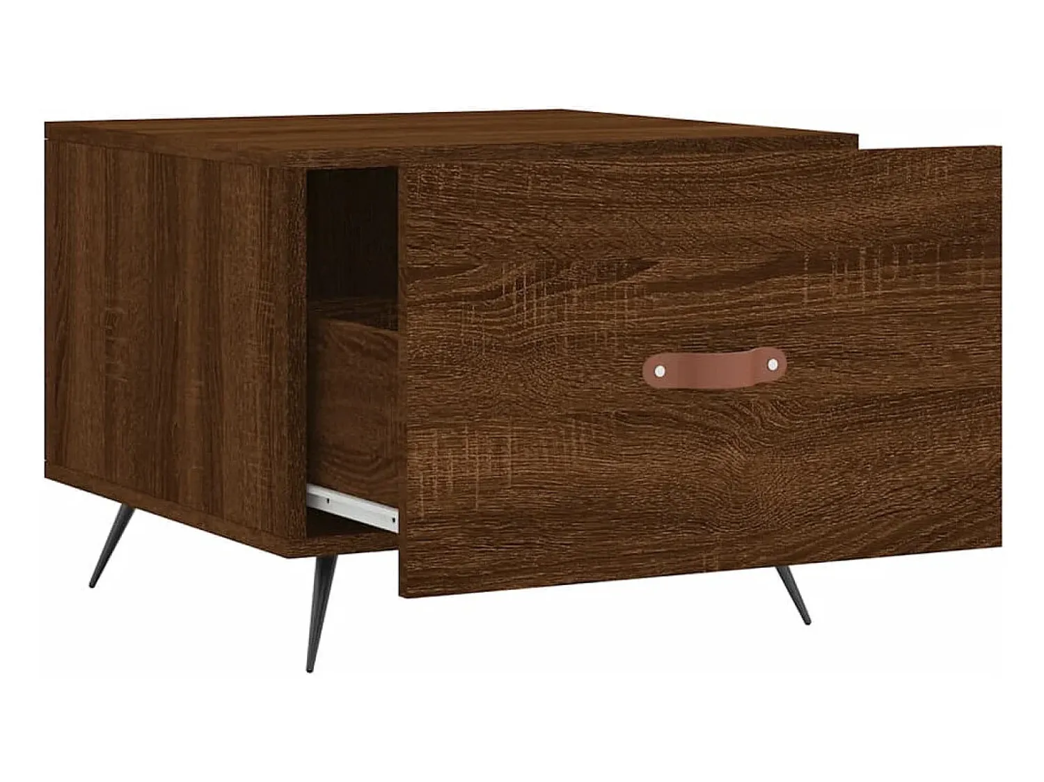 Mesa de centro | Mesa de apoio 50x50x40 cm derivados madeira carvalho^ Mesa De Centro
