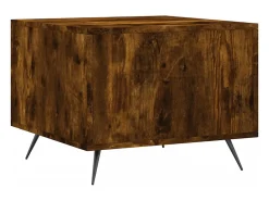 Clearance Mesa de centro | Mesa de apoio 50x50x40 cm derivados de madeira carvalho fumado Castanho