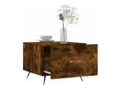 Clearance Mesa de centro | Mesa de apoio 50x50x40 cm derivados de madeira carvalho fumado Castanho