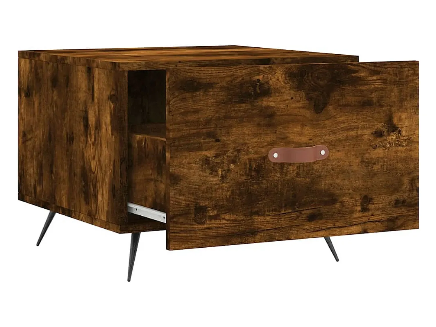 Clearance Mesa de centro | Mesa de apoio 50x50x40 cm derivados de madeira carvalho fumado Castanho