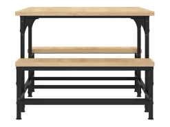 Mesa De Centro| Mesa de centro | Mesa de apoio 100x50.5x40 cm derivados madeira carvalho sonoma Castanho