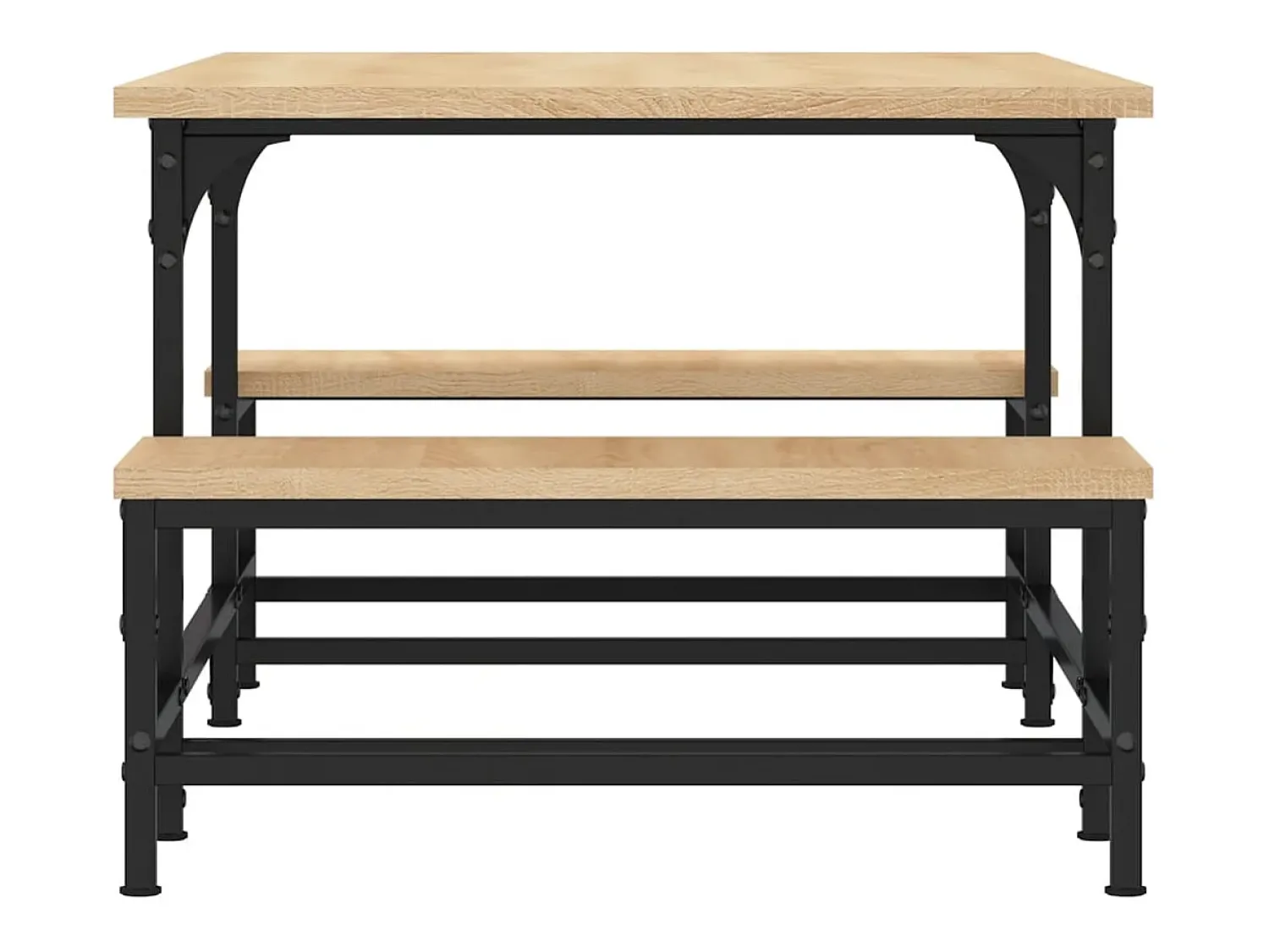 Mesa De Centro| Mesa de centro | Mesa de apoio 100x50.5x40 cm derivados madeira carvalho sonoma Castanho