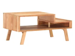 Mesa De Centro* Mesa de centro | Mesa de apoio | Mesa de café 100x50x45 cm madeira de acácia maciça Castanho