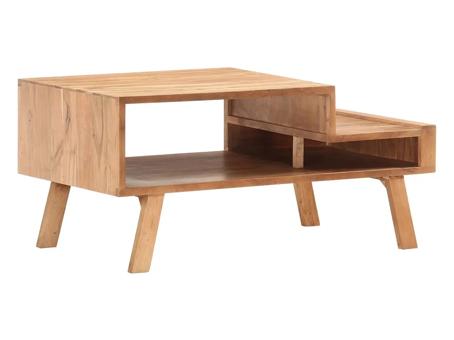 Mesa De Centro* Mesa de centro | Mesa de apoio | Mesa de café 100x50x45 cm madeira de acácia maciça Castanho
