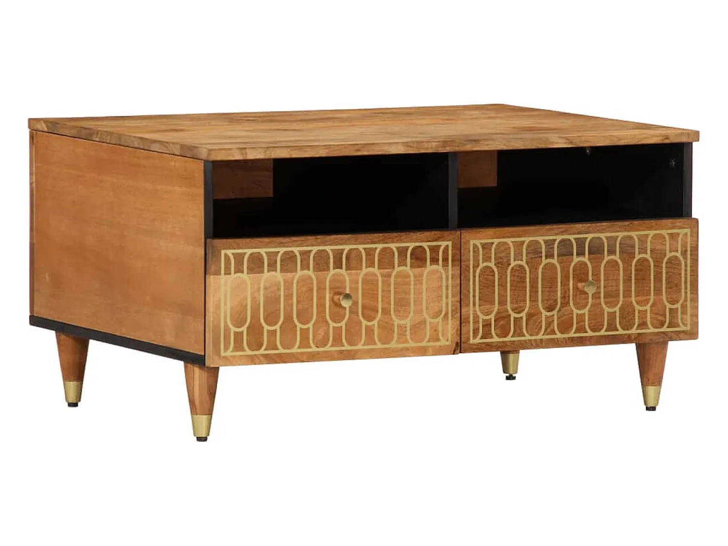 Mesa de centro | Mesa de apoio | Mesa de café 80x54x40 cm madeira de mangueira maciça^ Mesa De Centro
