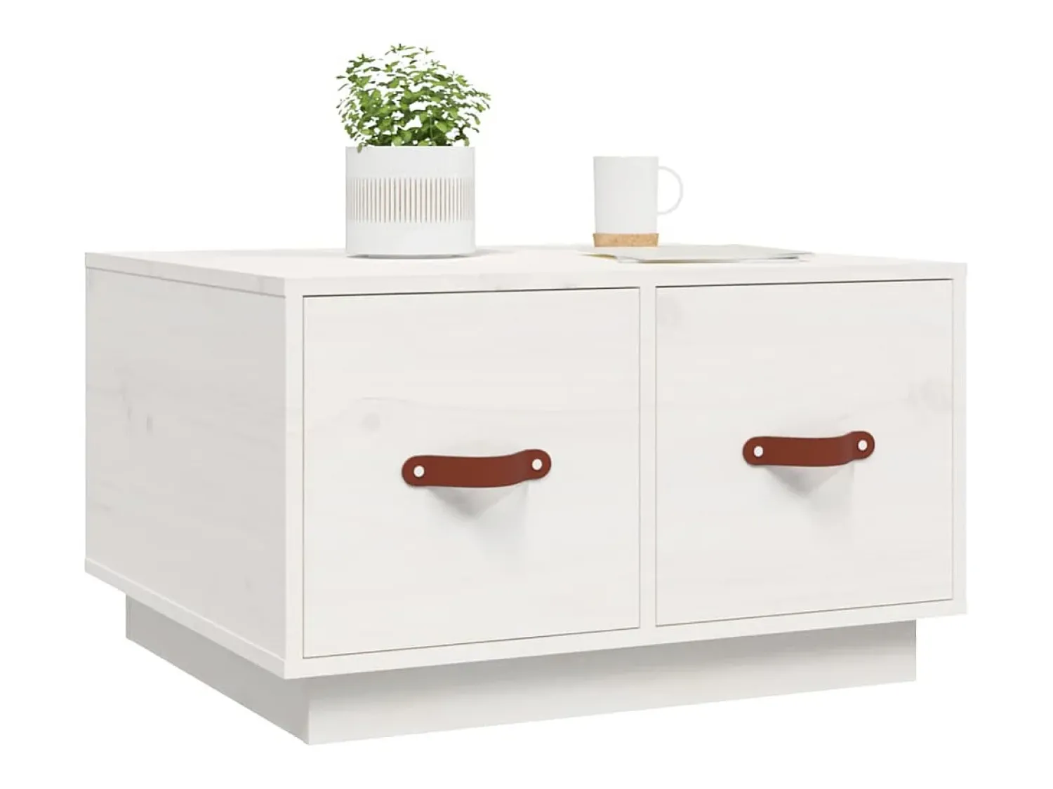 Mesa de centro | Mesa de apoio 60x53x35 cm pinho maciço^ Mesa De Centro