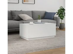 Mesa de centro | Mesa de apoio com luzes LED 90x50x40 cm^ Mesa De Centro