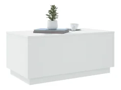 Mesa de centro | Mesa de apoio com luzes LED 90x50x40 cm^ Mesa De Centro