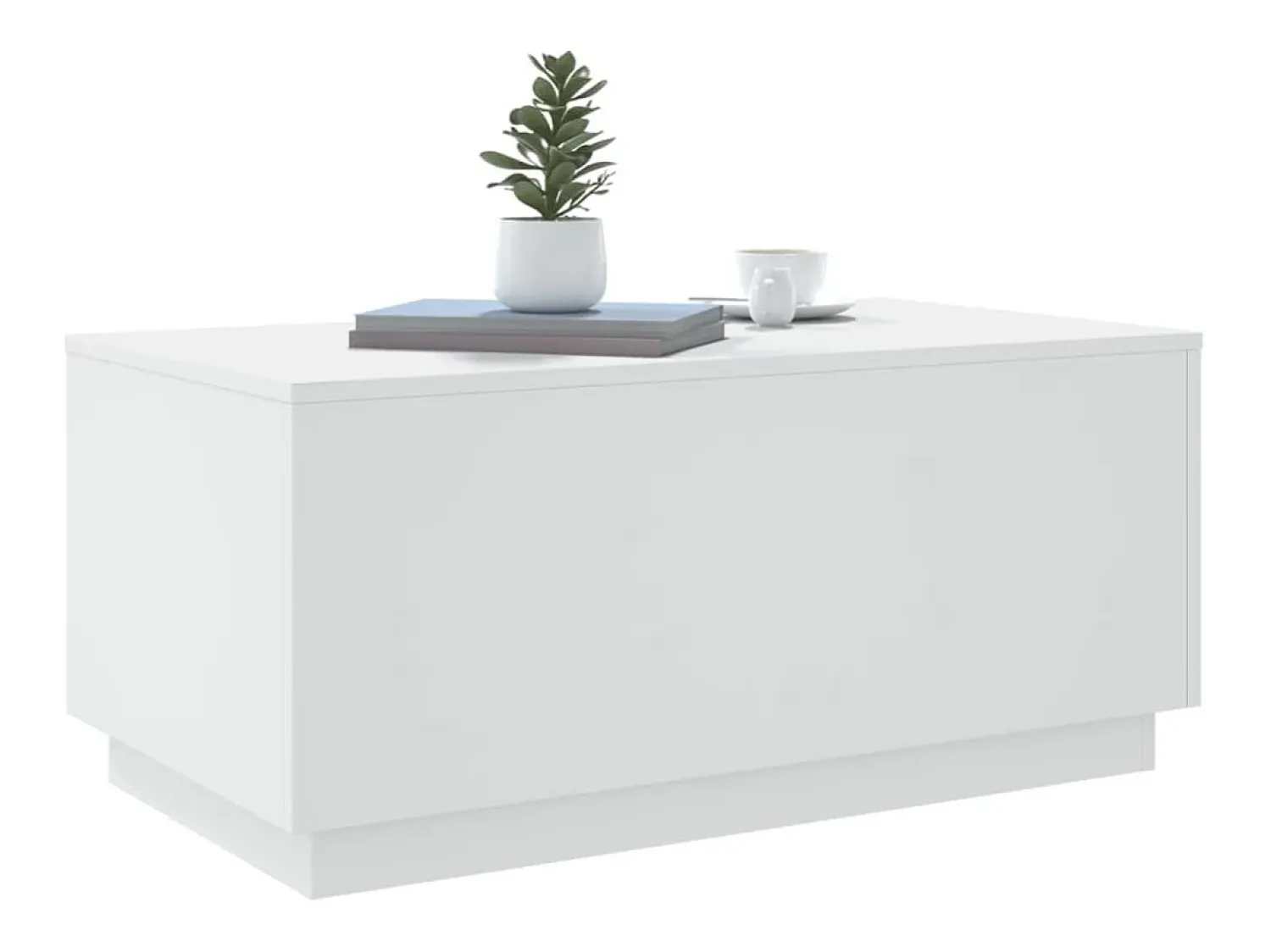 Mesa de centro | Mesa de apoio com luzes LED 90x50x40 cm^ Mesa De Centro