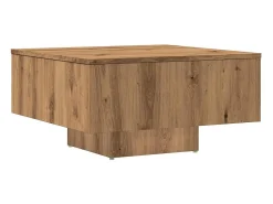 Mesa De Centro| Mesa de centro | Mesa de apoio 60x60x31.5 cm derivados madeira carvalho Castanho