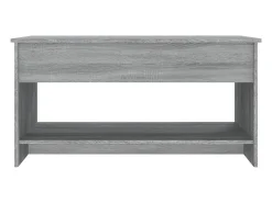 Mesa de centro | Mesa de apoio 102x50x52.5 cm madeira processada sonoma cinza^ Mesa De Centro