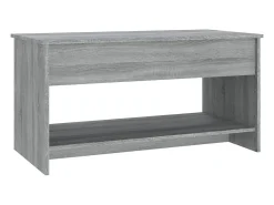Mesa de centro | Mesa de apoio 102x50x52.5 cm madeira processada sonoma cinza^ Mesa De Centro