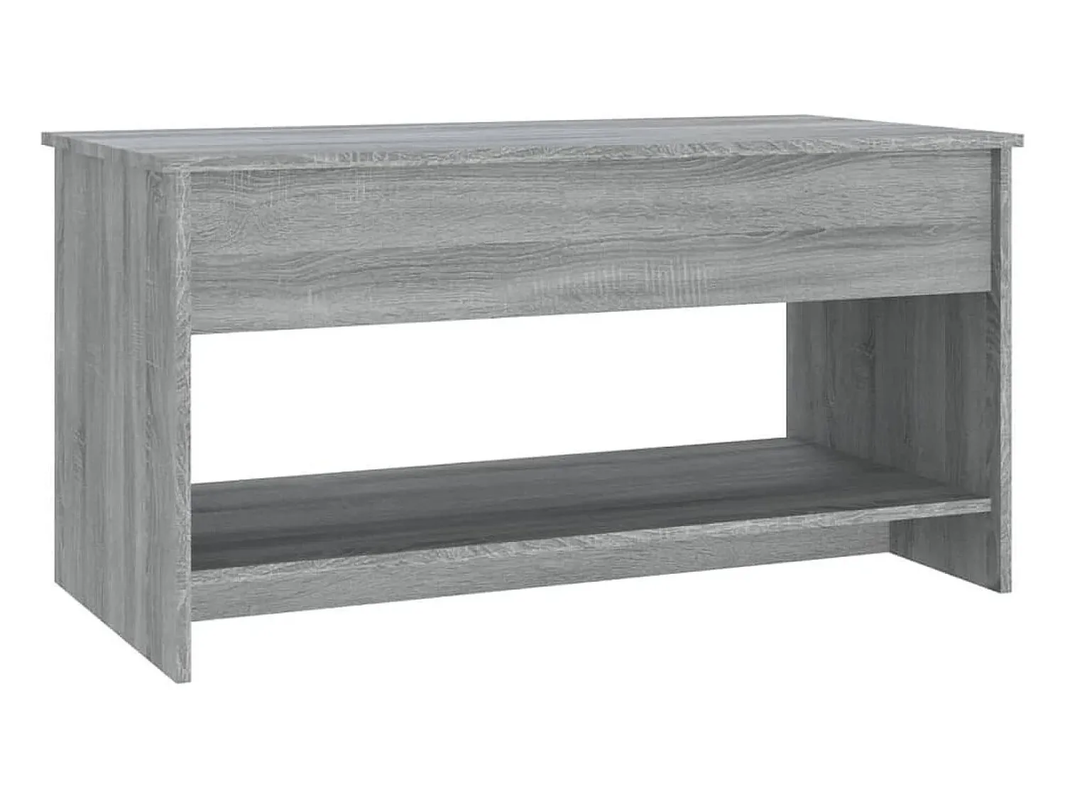 Mesa de centro | Mesa de apoio 102x50x52.5 cm madeira processada sonoma cinza^ Mesa De Centro