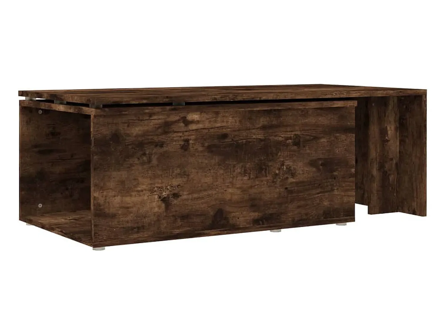 Mesa De Centro* Mesa de centro | Mesa de apoio 150x50x35cm derivados de madeira carvalho fumado Castanho