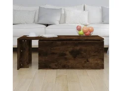 Mesa De Centro* Mesa de centro | Mesa de apoio 150x50x35cm derivados de madeira carvalho fumado Castanho