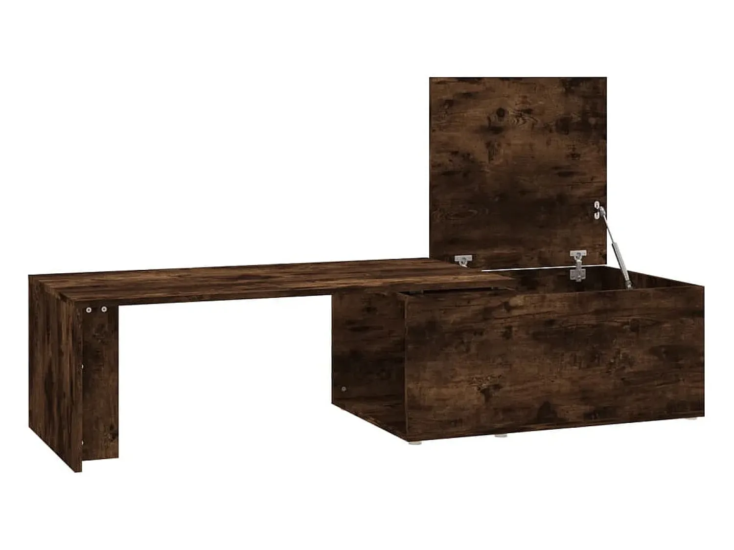 Mesa De Centro* Mesa de centro | Mesa de apoio 150x50x35cm derivados de madeira carvalho fumado Castanho