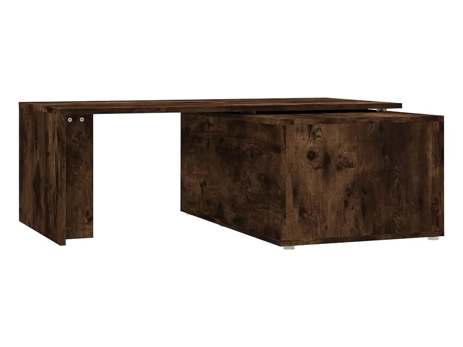 Mesa De Centro* Mesa de centro | Mesa de apoio 150x50x35cm derivados de madeira carvalho fumado Castanho