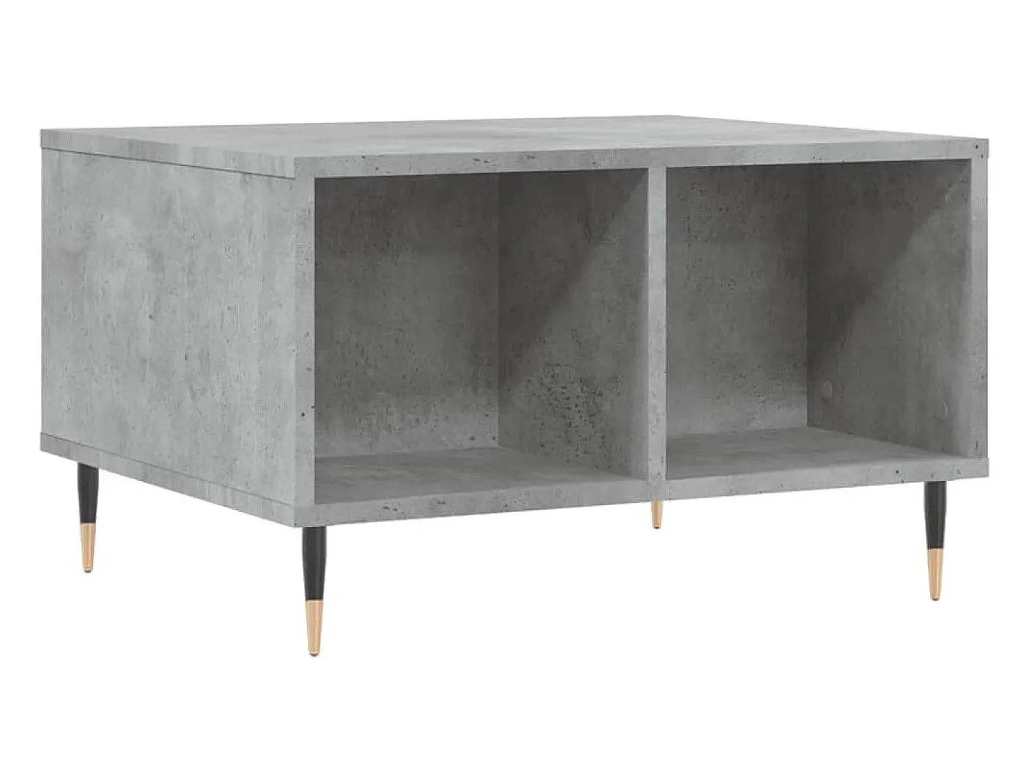 Mesa de centro | Mesa de apoio 60x50x36.5 cm derivados de madeira cinza cimento^ Mesa De Centro