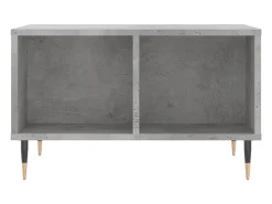 Mesa de centro | Mesa de apoio 60x50x36.5 cm derivados de madeira cinza cimento^ Mesa De Centro