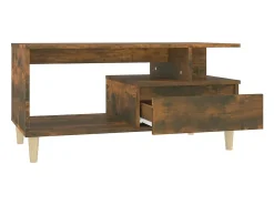 Discount Mesa de centro | Mesa de apoio 90x49x45 cm derivados madeira carvalho fumado Castanho