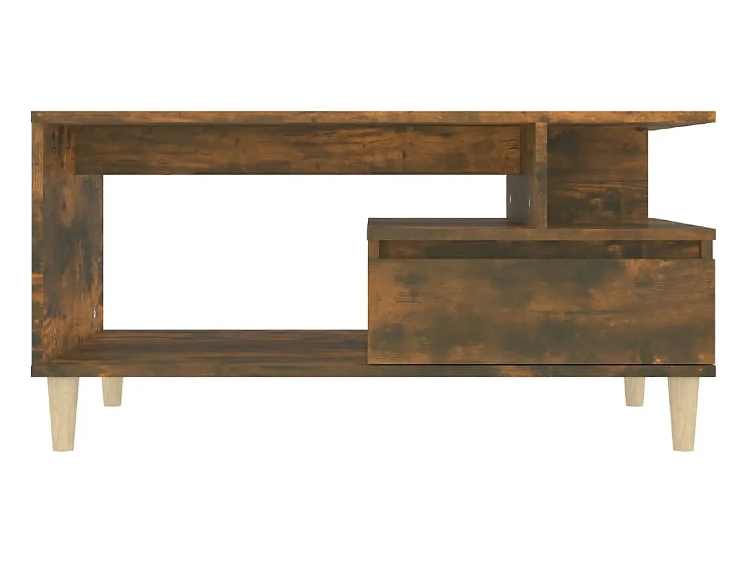 Discount Mesa de centro | Mesa de apoio 90x49x45 cm derivados madeira carvalho fumado Castanho