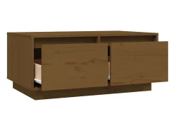 Mesa de centro | Mesa de apoio 80x50x35 cm madeira de pinho maciça -mel^ Mesa De Centro