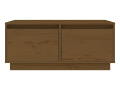 Mesa de centro | Mesa de apoio 80x50x35 cm madeira de pinho maciça -mel^ Mesa De Centro