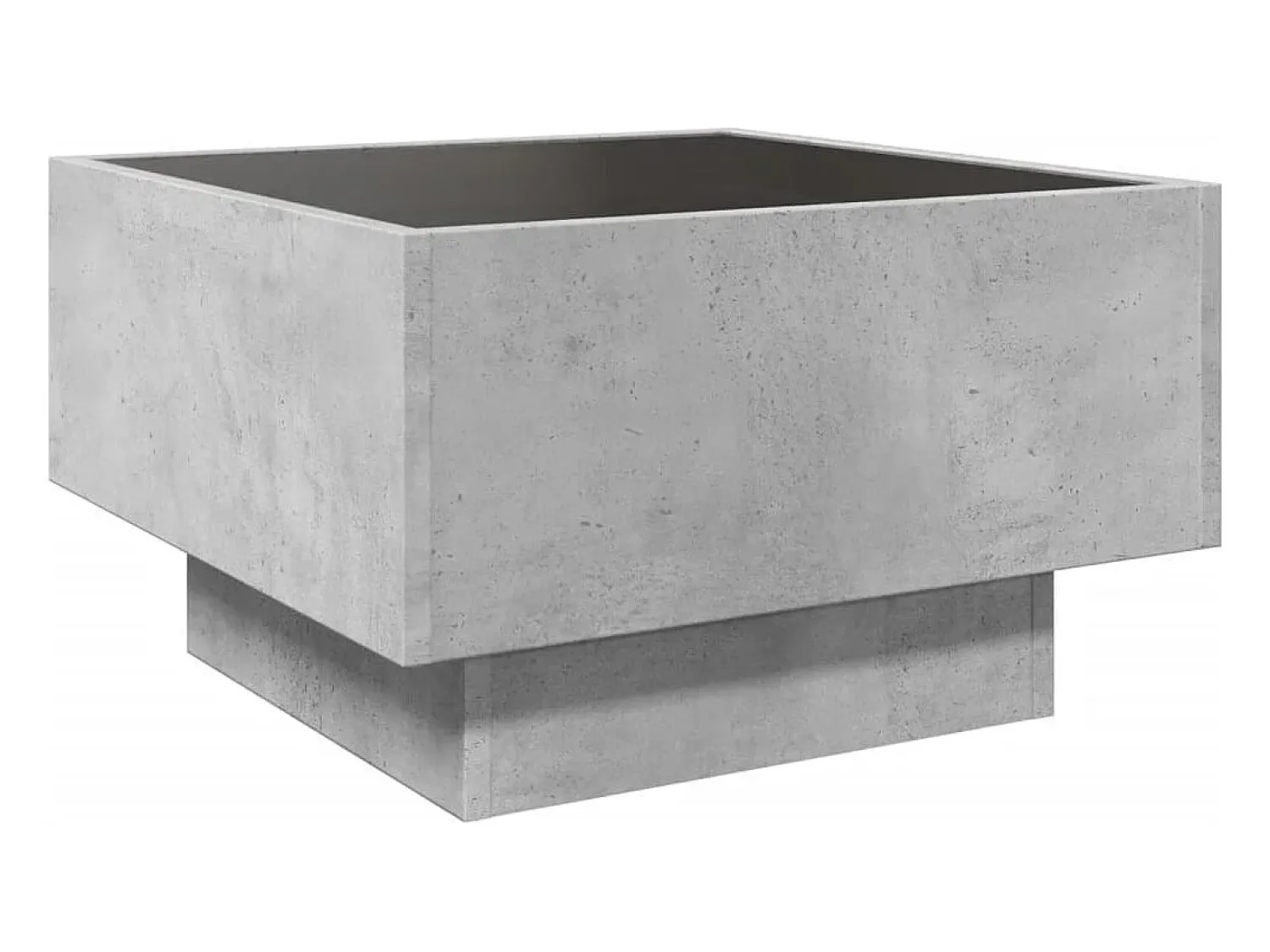 Mesa De Centro* Mesa de centro | Mesa de apoio c/ LEDs 50x50x30 cm derivados de madeira Cinzento