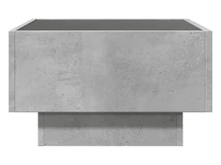Mesa De Centro* Mesa de centro | Mesa de apoio c/ LEDs 50x50x30 cm derivados de madeira Cinzento