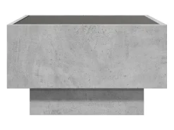 Mesa De Centro* Mesa de centro | Mesa de apoio c/ LEDs 50x50x30 cm derivados de madeira Cinzento