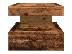 Mesa de centro | Mesa de apoio com luzes LED 90x50x40 cm madeira velha^ Mesa De Centro