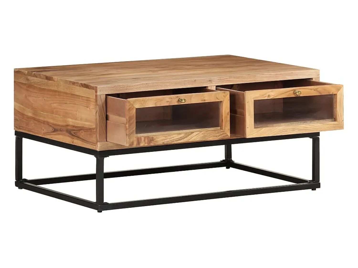 Mesa De Centro* Mesa de centro | Mesa de apoio | Mesa de café 90x60x40 cm madeira de acácia maciça Castanho