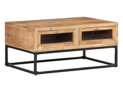 Mesa De Centro* Mesa de centro | Mesa de apoio | Mesa de café 90x60x40 cm madeira de acácia maciça Castanho