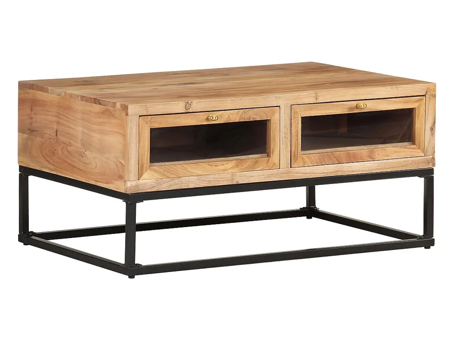 Mesa De Centro* Mesa de centro | Mesa de apoio | Mesa de café 90x60x40 cm madeira de acácia maciça Castanho