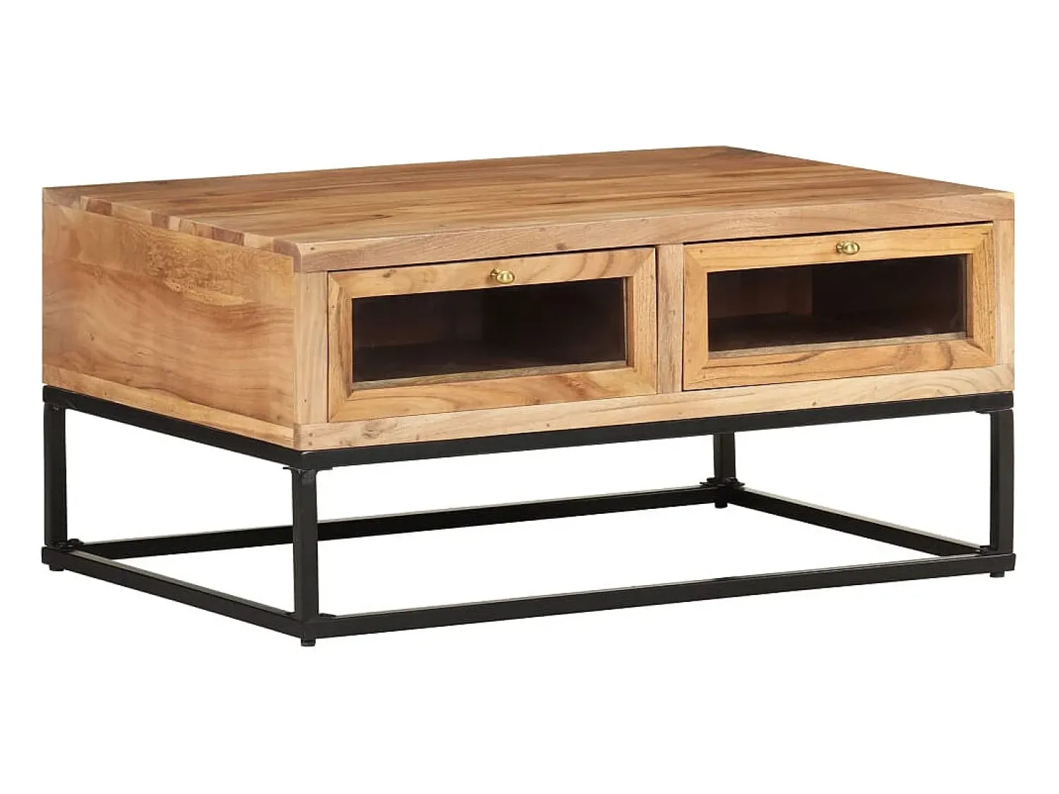 Mesa De Centro* Mesa de centro | Mesa de apoio | Mesa de café 90x60x40 cm madeira de acácia maciça Castanho