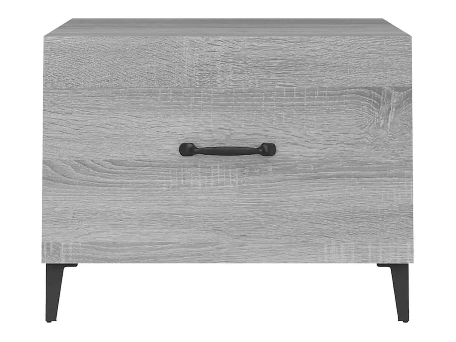 Discount Mesa de centro | Mesa de apoio | Mesa de café c/ pernas de metal 50x50x40 cm sonoma Cinzento