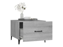 Discount Mesa de centro | Mesa de apoio | Mesa de café c/ pernas de metal 50x50x40 cm sonoma Cinzento