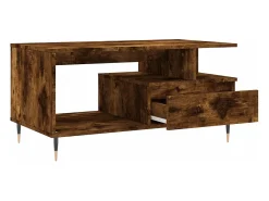 Discount Mesa de centro | Mesa de apoio 90x49x45 cm derivados madeira carvalho fumado Castanho