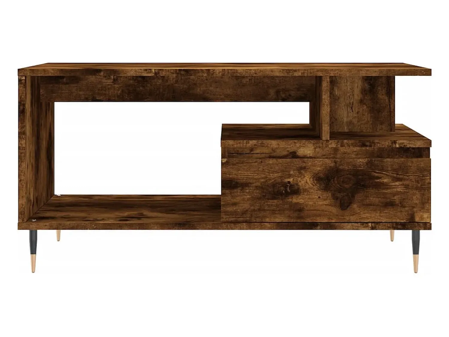 Discount Mesa de centro | Mesa de apoio 90x49x45 cm derivados madeira carvalho fumado Castanho