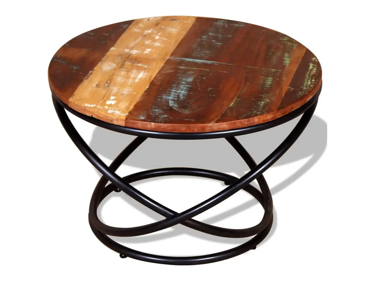 Mesa de centro | Mesa de apoio 60x60x40 cm madeira reciclada maciça^ Mesa De Centro