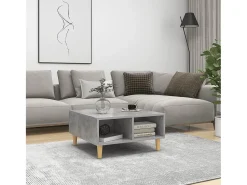 Outlet Mesa de centro | Mesa de apoio 60x60x30 cm derivados de madeira cinza cimento Cinzento