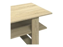 Mesa De Centro| Mesa de centro | Mesa de apoio 102x55x42 cm madeira processada carvalho sonoma Castanho