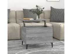 Mesa De Centro| Mesa de centro | Mesa de apoio 60x44.5x45 cm derivados de madeira cinza sonoma Cinzento