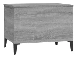 Mesa De Centro| Mesa de centro | Mesa de apoio 60x44.5x45 cm derivados de madeira cinza sonoma Cinzento